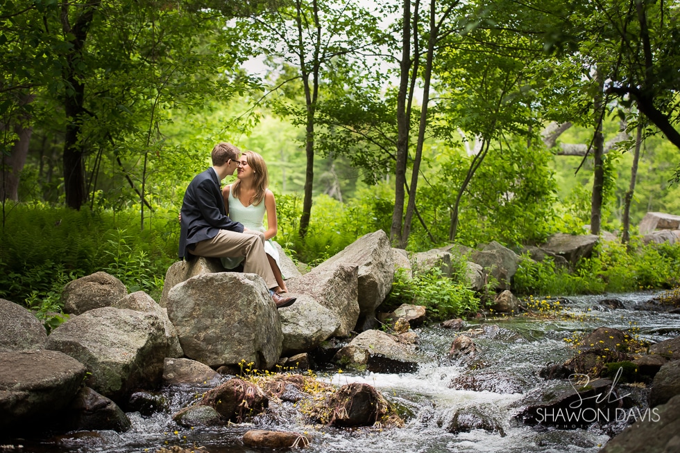 Romantic couple at their Borderland State Park Engagement photos