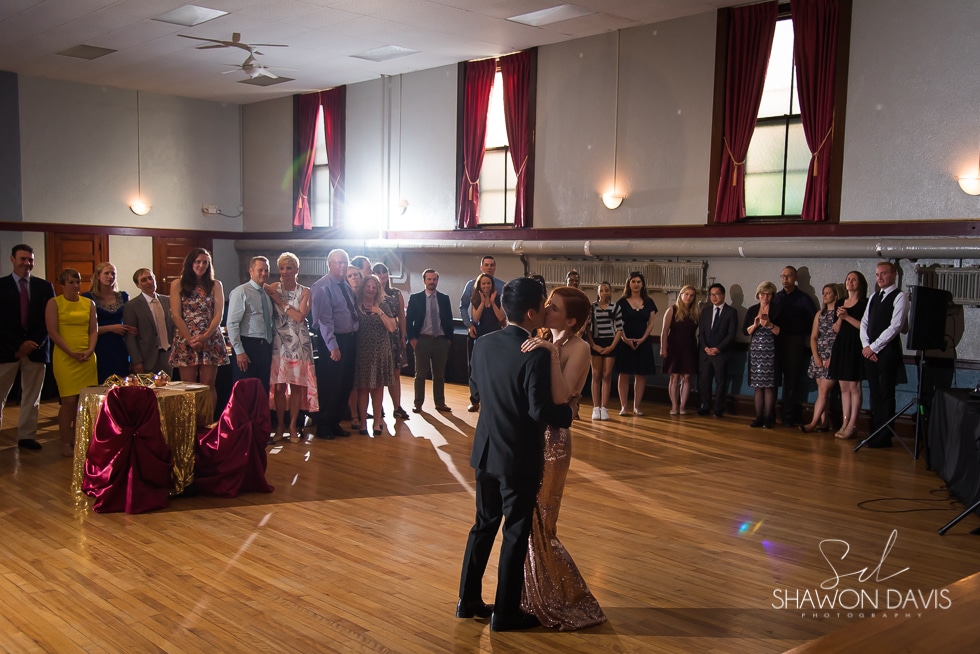 cambridge masonic hall reception first dance photo