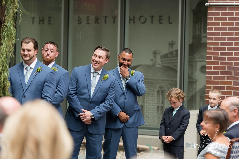Wedding ceremony at the Liberty Hotel wedding photo