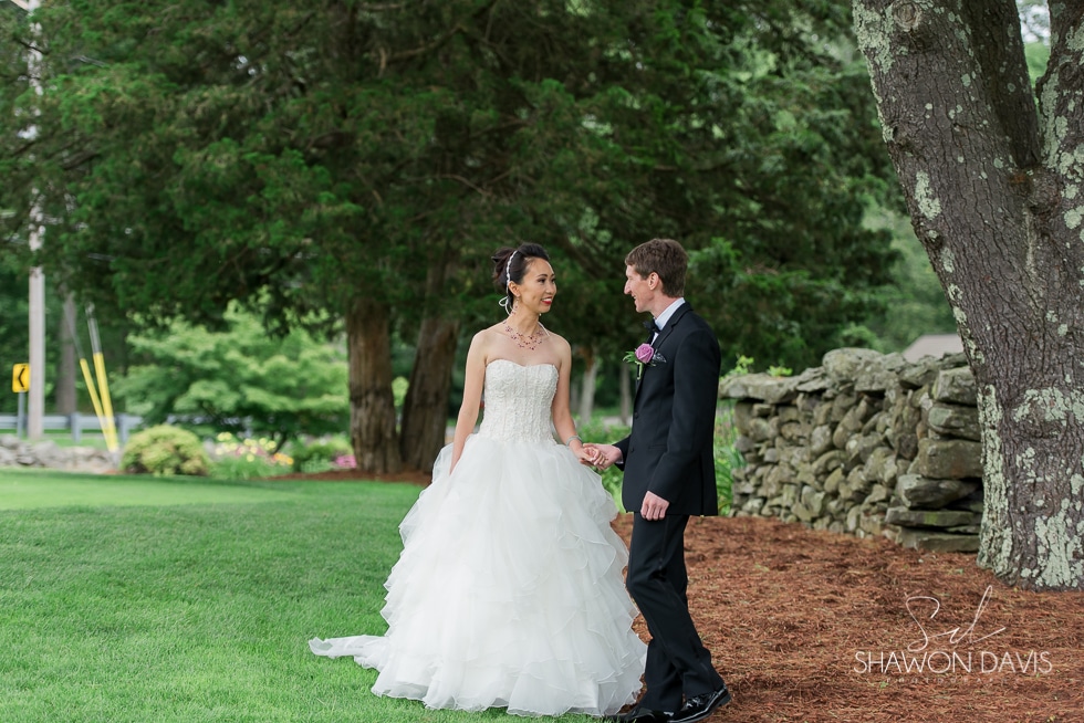 Norton Country Club wedding first look photo