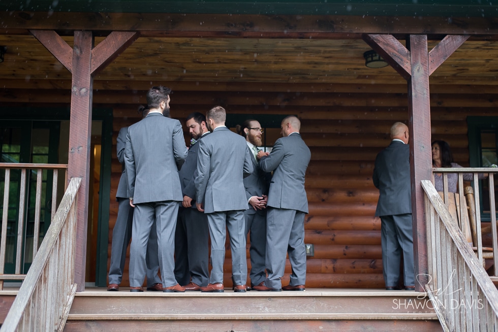 groom getting ready at hale reservation wedding photo