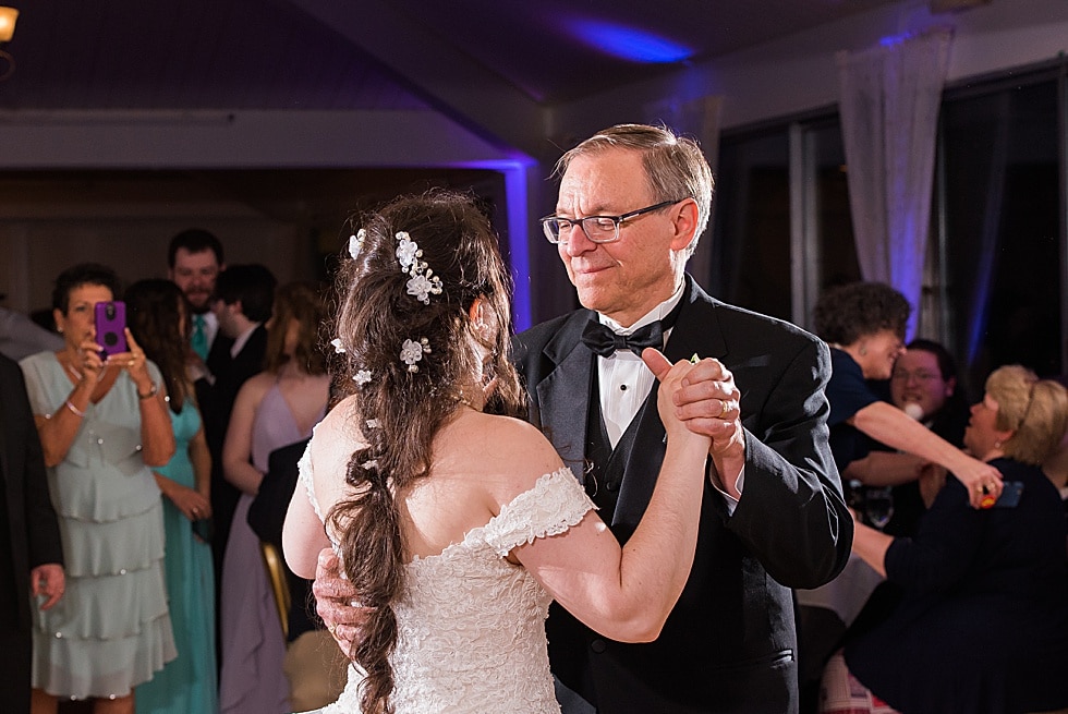 Bride first dance with dad at Lake Pearl