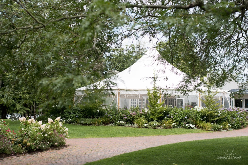 reception tent at Heritage Museums and Gardens Wedding 