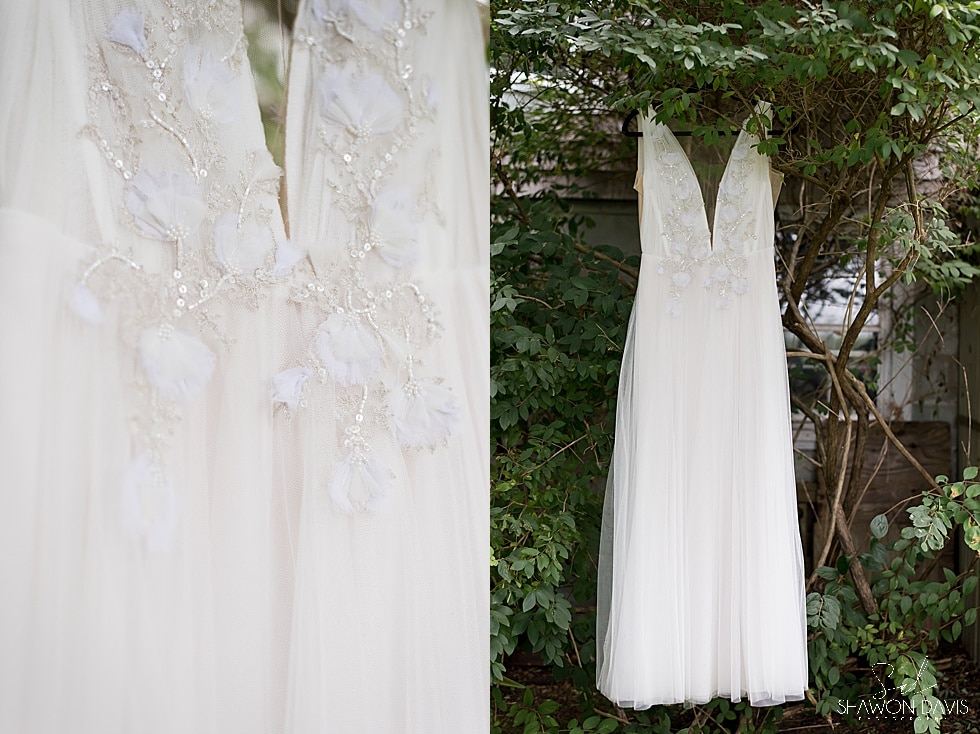 marches Notte dress at Heritage Museums and Gardens Wedding 