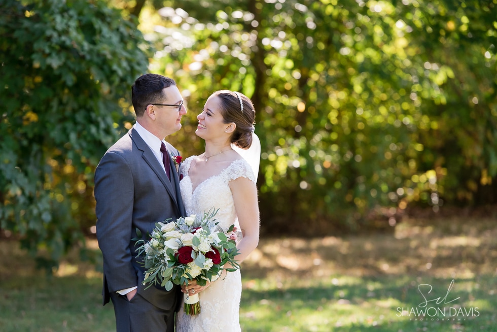 Fall Wedding at Lake Pearl Photos by Massachusetts wedding photographer Shawon Davis. See more here: https://bit.ly/2M3Ymwt