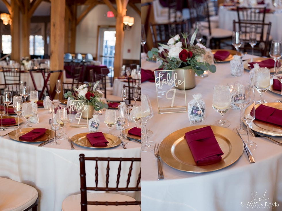 reception in the barn at fall wedding at Harrington Farm by Boston Photographer Shawon Davis
