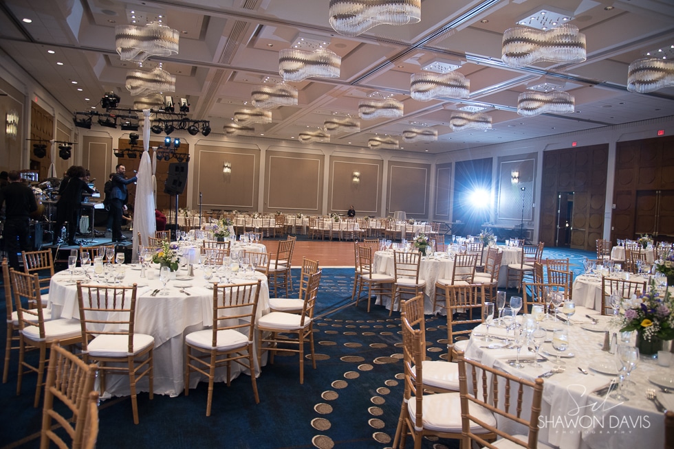 reception ballroom at hyatt regency cambridge hotel wedding 